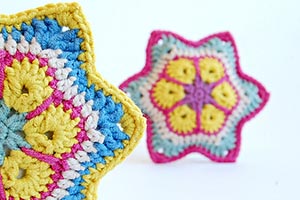 Free pattern crochet african stars
