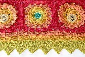 Cute little lion crochet blanket pattern