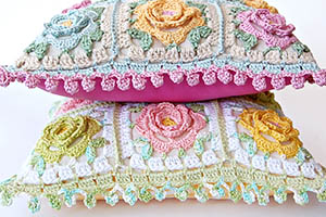 Beautiful crochet cushions