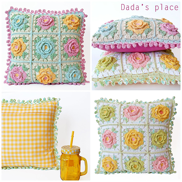 Dada's place crochet cushions