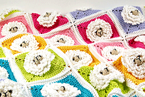Crochet little sheep baby blanket