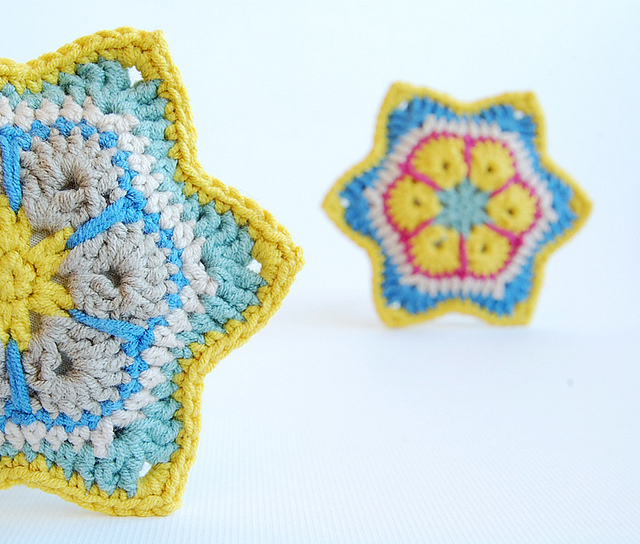 Beautiful african flower crochet stars