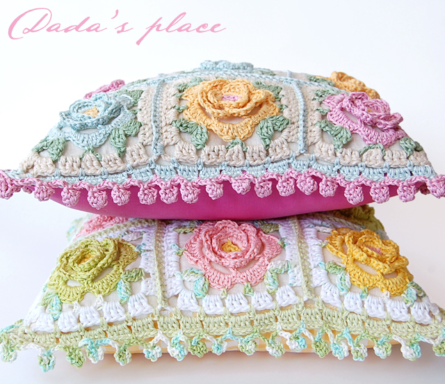 Beautiful crochet cushions