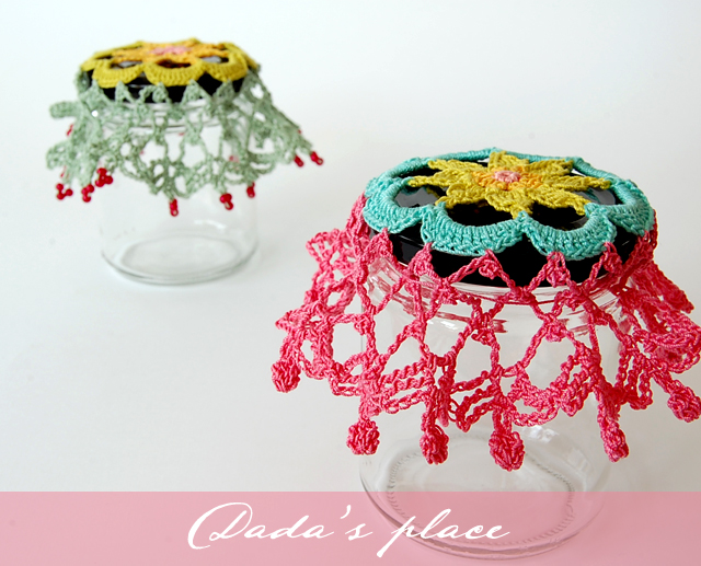 Beautiful crochet jug covers