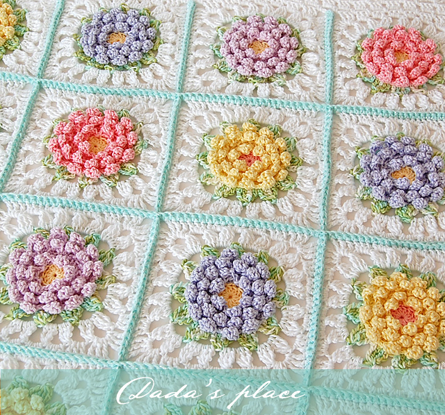 Beautiful granny square blanket pattern