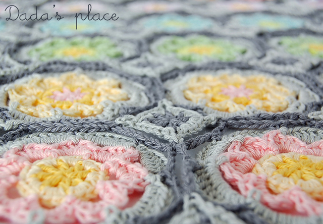 Colorful crochet shawl