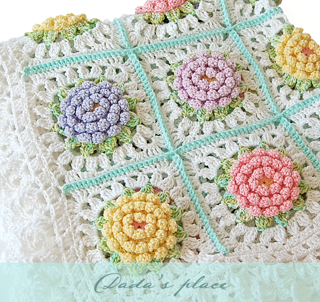 Crochet blanket pattern and step by step photo tutorial for beginners
