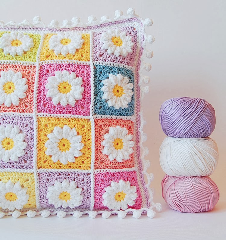 Granny Square Crochet Cushion Cover