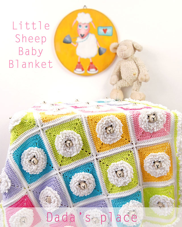Crochet pattern Little sheep baby blanket