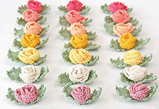Crocheted wedding flowers