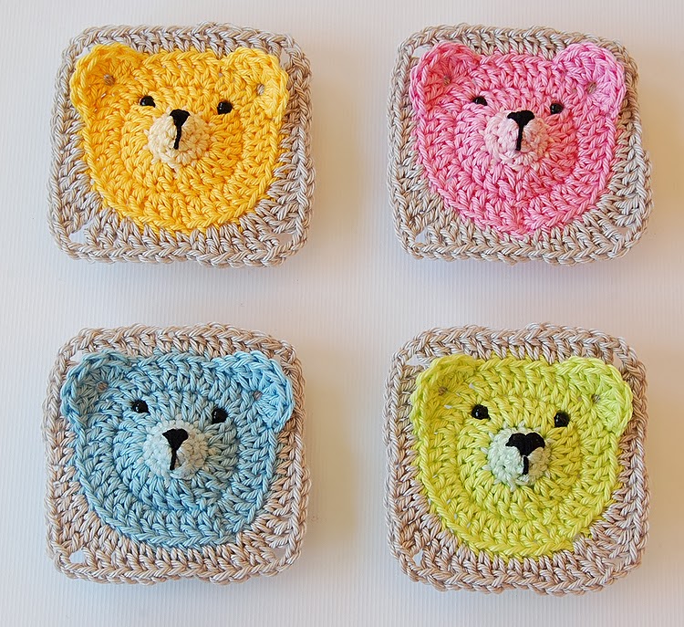 Cute teddy bear granny square Cute teddy bear granny square