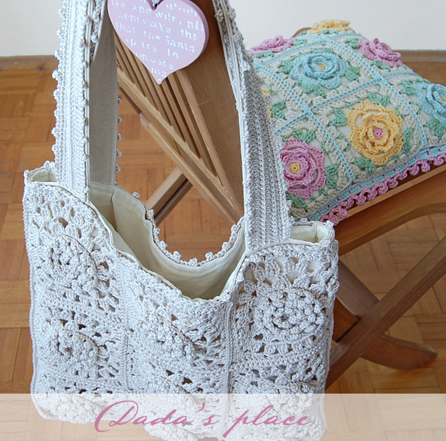 Dadas place crochet tote bag