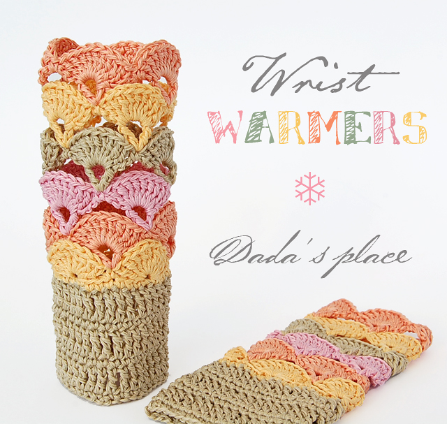 Dadas place crochet wrist warmers