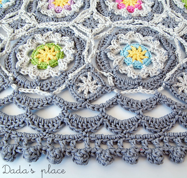 Dadas place free crochet motif step by step photo tutorial