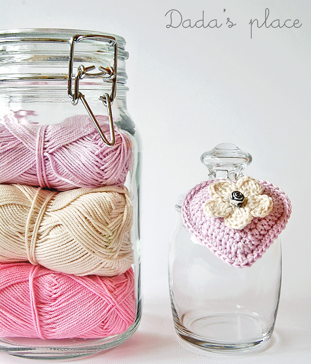 Dadas place yarn crochet heart