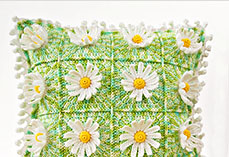 Daisy Granny Square Pillow