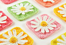 Daisy Granny Squares-Pillow