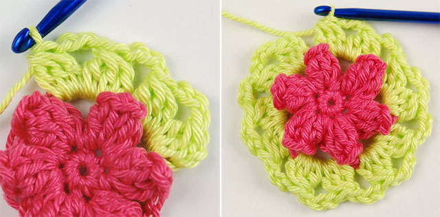 Easy free crochet hexagon photo tutorial