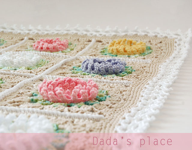 English garden baby blanket border