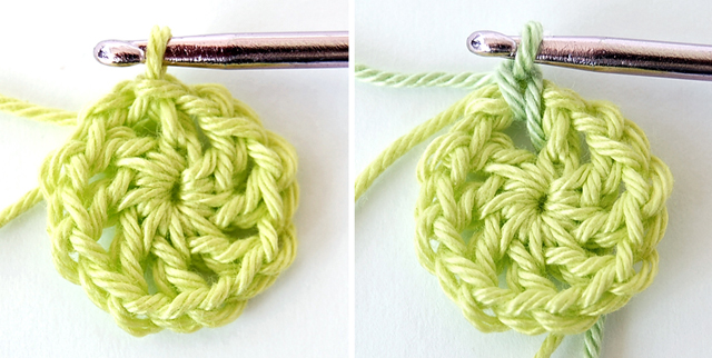 Flowery crochet motif free step by step photo tutorial