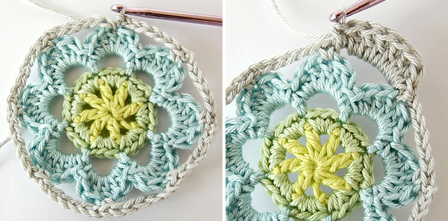 Free crochet flower step by step tutorial