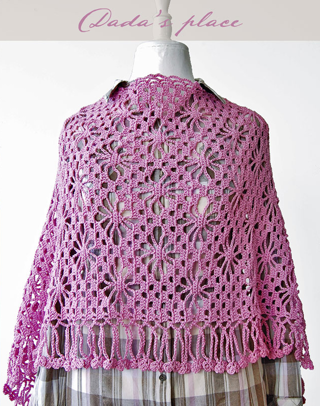 Japanese lacy lilac shawl Japanese lacy lilac shawl