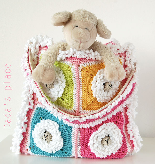 Little Sheep granny square pattern