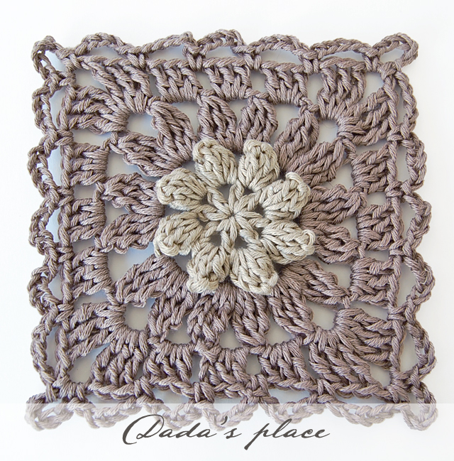 New Primavera flower granny square free pattern