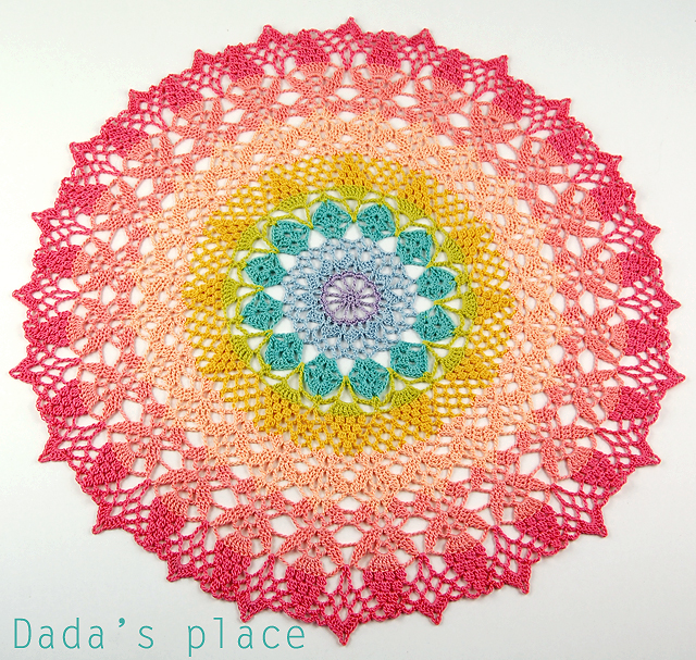 Rainbow doily