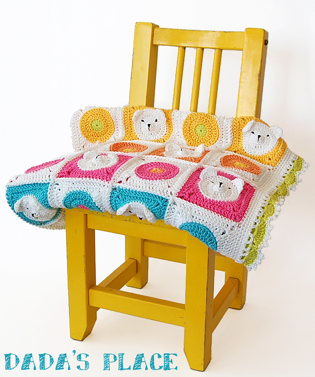 Teddy bear crochet blanket pattern