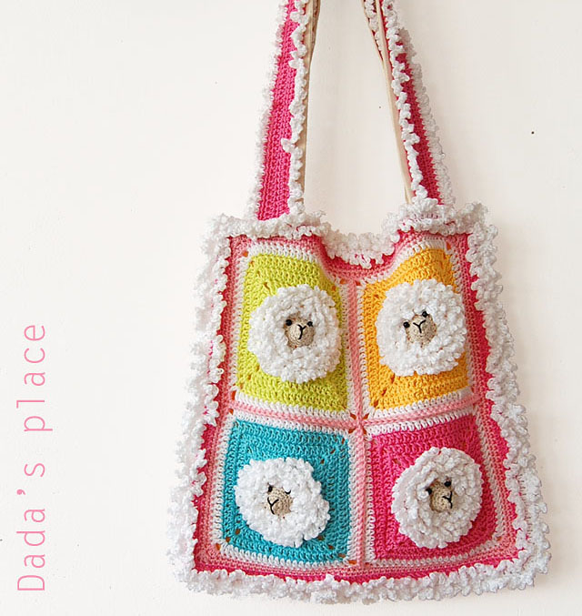 Unique Little Sheep Crochet Bag