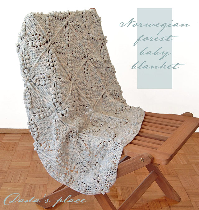 Vintage granny square crochet blanket pattern