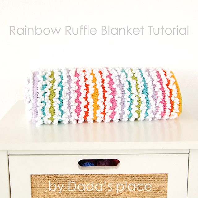 Free Rainbow Ruffle Blanket Pattern