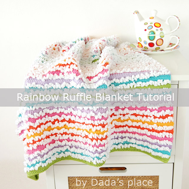 Rainbow baby blanket knitting pattern free