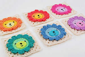 Dadas lion granny square pattern