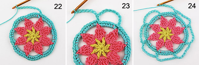 free crochet doily pattern by Dadas place