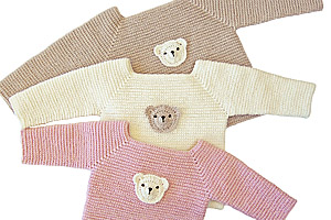 teddy bear baby sweater pattern