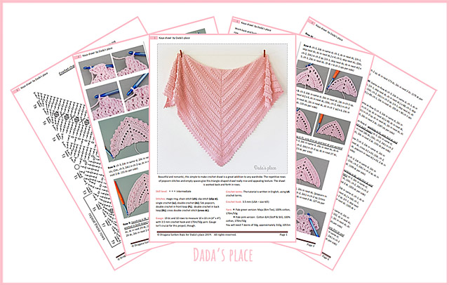 Kaya crochet shawl step by step tutorial