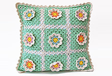 Flower Granny Square Pillow