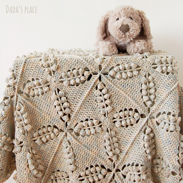 Free popcorn crochet blanket pattern