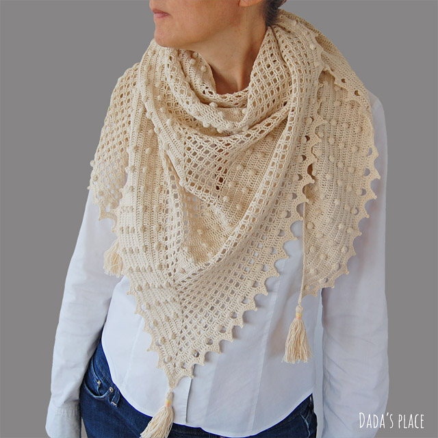 Awana shawl crochet pattern and step by step tutorial