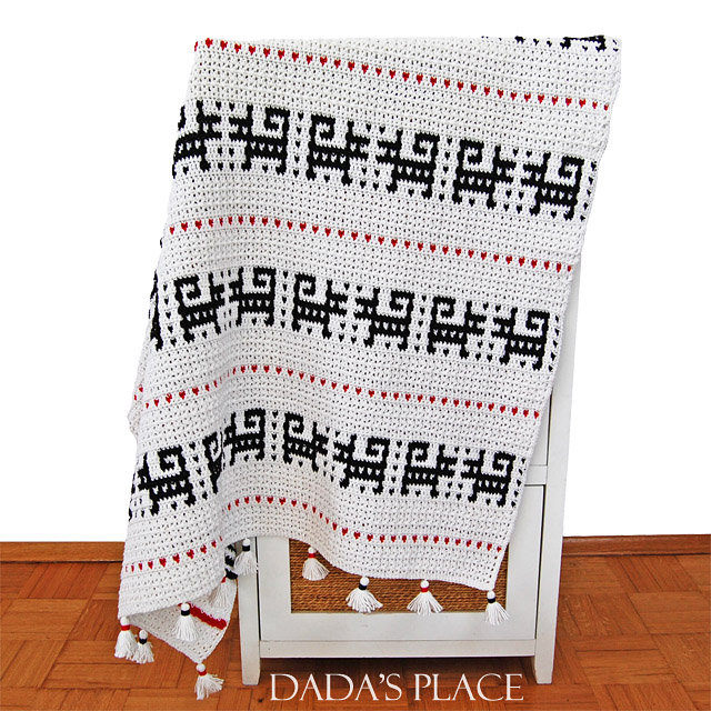 Mosaic crochet pattern Timi blanket 2