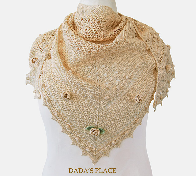 Crochet wedding shawl pattern