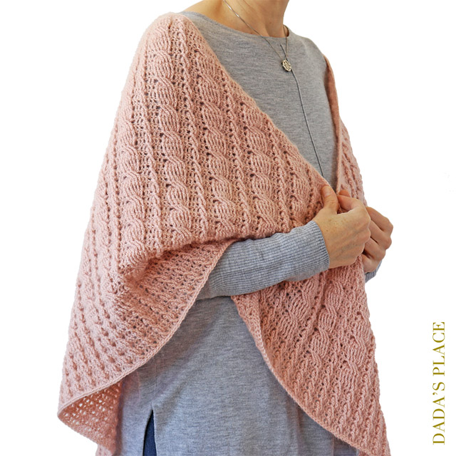 Crochet cable shawl pattern by dadas place 5