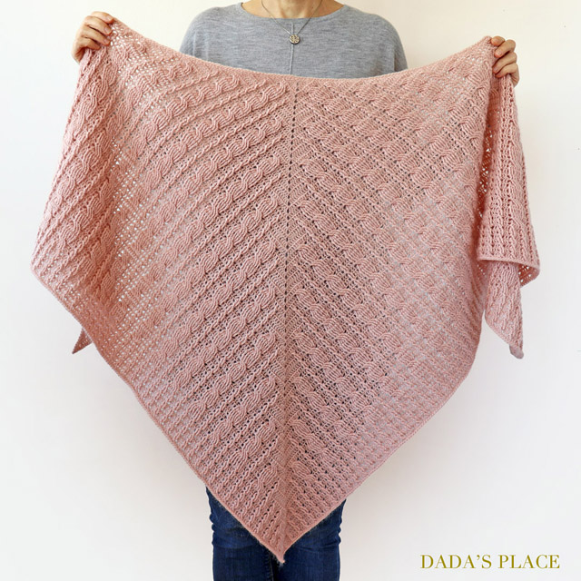 Crochet cable shawl pattern by dadas place 4