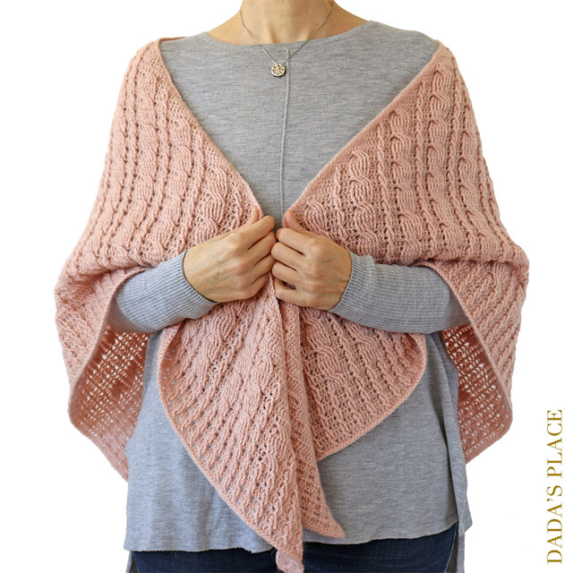 Crochet cable shawl pattern by dadas place