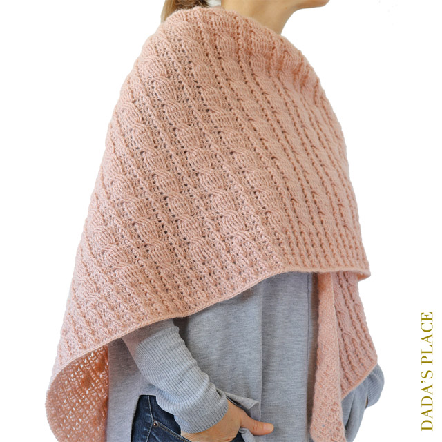 Crochet cable shawl pattern by dadas place 2