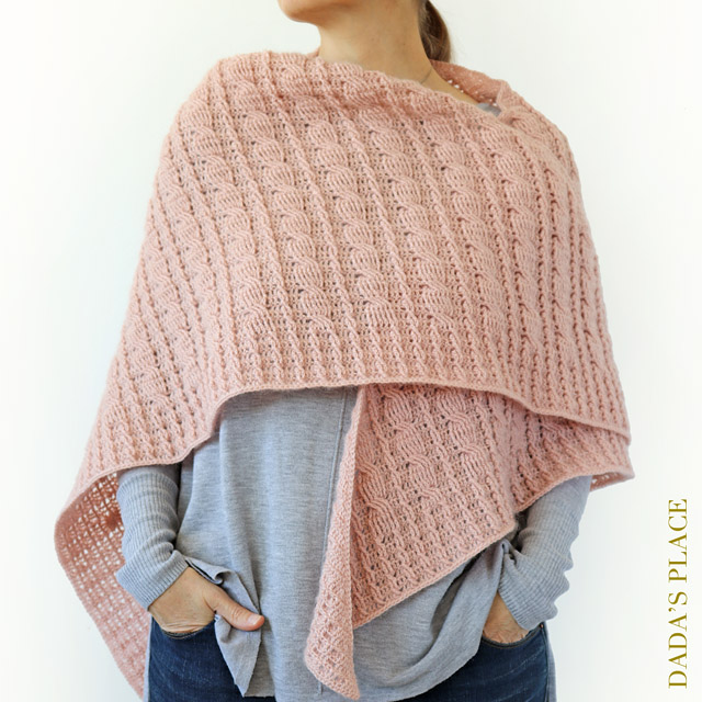 Crochet cable shawl pattern by dadas place 11