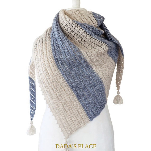 Crochet pattern Felicity shawl by Dadas place 5