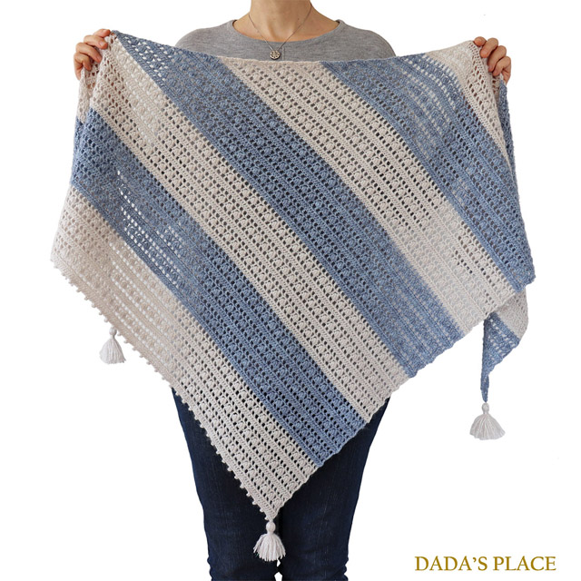 Crochet pattern Felicity shawl by Dadas place 3